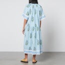 SZ Blockprints Printed Cotton-Poplin Midi Dress - XS