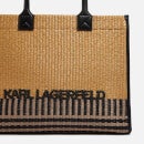 Karl Lagerfeld K/Skuare Large Raffia Tote Bag