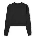 Alien Facehugger Curled Women's Cropped Sweatshirt - Black