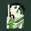 Alien Ripley Space Collage Hoodie - Green