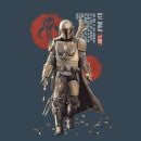 Star Wars The Mandalorian Mando'a Script Men's T-Shirt - Charcoal