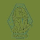 Star Wars The Mandalorian Mando Line Art Badge Women's Cropped Sweatshirt - Khaki