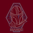 Star Wars The Mandalorian Mando Line Art Badge Women's T-Shirt - Burgundy