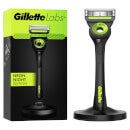 Gillette Labs Neon Night Razor, Shaving Gel, Moisturiser