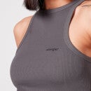 Wrangler Cotton-Stretch Ribbed Cropped Tank Top - XS