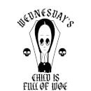 The Addams Family Wednesday's Child Is Full Of Woe Men's T-Shirt - White