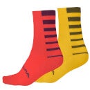 Coolmax® Stripe Socken (Doppelpack) - S-M