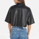 Calvin Klein Jeans Boxy Faux Leather Overshirt - XS