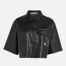 Calvin Klein Jeans Boxy Faux Leather Overshirt - XS
