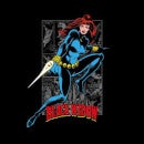 Marvel Female Heroes Black Widow Comics Panel Unisex T-Shirt - Black