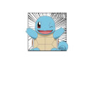 Pokémon Pokédex Squirtle #0007 Hombre Ringer Camiseta - Blanco/Azul Marino