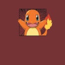 Pokémon Pokédex Charmander #0004 Men's T-Shirt - Burgundy Acid Wash