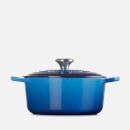 Le Creuset Signature Cast Iron Round Casserole Dish - 24cm- Azure Blue