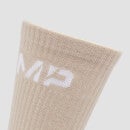 Calcetines clásicos unisex de MP (paquete de 3) - Marrón oscuro/marrón grisáceo claro/crema