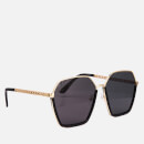 Jeepers Peepers Oversized Hexagon-Frame Acetate Sunglasses