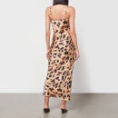 Never Fully Dressed Jaspre Leopard-Print Satin Maxi Dress - UK 6