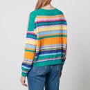 Polo Ralph Lauren Striped Cable-Knit Cotton Long Sleeve Pullover - XS