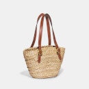 Coach Women's Structured Straw Tote 16 Bag - B4/Natural/Burnished Amber
