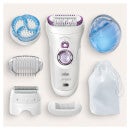 Braun Silk-épil 9 Epilator For Long Lasting Hair Removal, 4 Extras, Pouch, Cooling Glove, 9-735