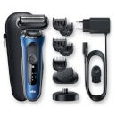 Braun Series 6 60-B4500cs Electric Shaver with Charging Stand, Beard Trimmer, Blue
