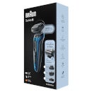 Braun Series 6 60-B4500cs Electric Shaver with Charging Stand, Beard Trimmer, Blue