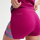 Pantalón corto con panel estampado para mujer, mora
