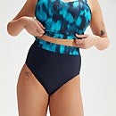 Formender bedruckter Evie-Bikini für Damen Marineblau/Blau
