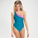 Women's Asymetric Swimsuit Teal/Violet