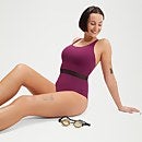 Women's Shaping LuniaGlow Swimsuit Berry/Black