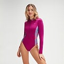 Women's Long Sleeve Swimsuit Berry/Mauve