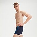 Pantaloncini da bagno aderenti Uomo Tech Fantasia Blu Navy/Azzurro