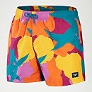 Men's Digital Printed Leisure 14" Swim Shorts Violet/Mango