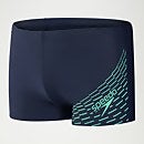 Pantaloncini da bagno aderenti Uomo Medley Logo Blu Navy/Verde