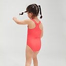 Bañador con impresión digital para niña pequeña, coral/rosa