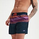 Men's Placement Leisure 16" Swim Shorts Navy/Violet