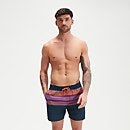 Men's Placement Leisure 16" Swim Shorts Navy/Violet