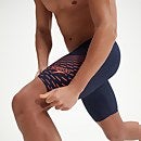 Bañador entallado Medley con logotipo para hombre, azul marino/naranja
