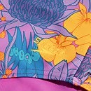 Maillot de bain Femme à fines bretelles réglables imprimé violet/mangue