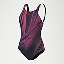 Women's Shaping Enlace Printed Swimsuit Black/Berry