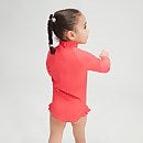 Infant Girls' Digital Long Sleeve Frill Swimsuit Pink/Coral