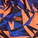 Bañador HyperBoom Medalist con estampado integral para niña, azul marino/naranja