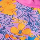 Camiseta de neopreno estampada de manga larga para niña, violeta/mango