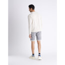 Grey Solid Regular-Fit Denim Shorts (BOKNITBM)