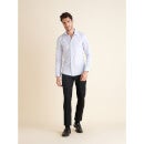 Light Blue Classic Fit Spread Collar Formal Cotton Shirt (VAXAVIER)