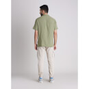 Green Solid Short Sleeves Classic Cotton Casual Shirt (BAGAZ)