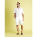 Off White Regular-Fit Cotton Shorts (COBOGAZEBM)