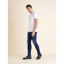 White Polo Collar Cotton T-shirt (NECETWO.)