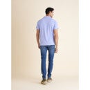 Men Solid Blue Short Sleeve Polo (Various Sizes)