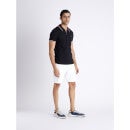 Men Solid Black Short Sleeve Polo (Various Sizes)