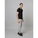 Grey Mid-Rise Regular Fit Cotton Joggers (DOSLIMY)